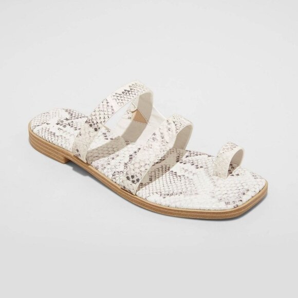 Women's  Marilyn Snake Print Toe Loop Slide Sandals Size 9 - Picture 1 of 1